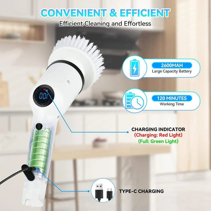 ProGlide Scrubber  9-in-1™ Rechargable 🔋 2600mAh,🕒 120 Min Use